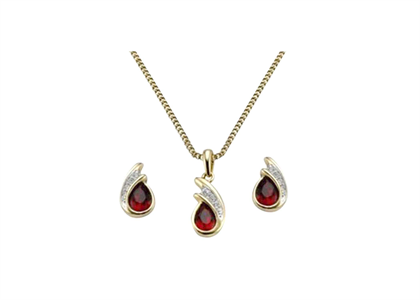 Gold Plated | Gemstone Pendant Sets